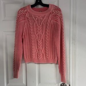 Free People Blush Cable Knit Sweater